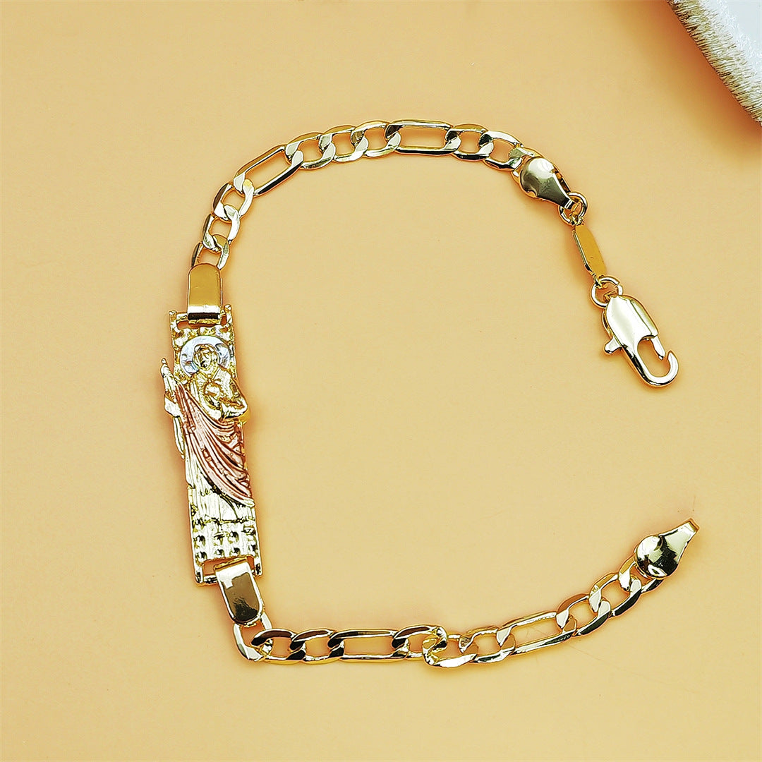 Wholesale Two color bracelet religious bracelet